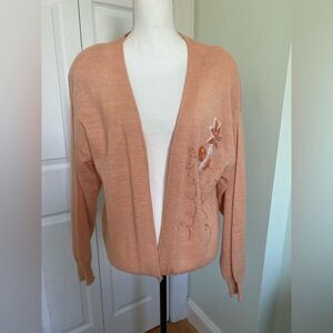 1980s Salmon Pink Cardigan